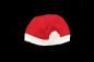 Preview: Hand knitted baby cap in red and white with a head circumference 40 cm 15,75 inch